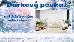 Dárkový poukaz na čištění sedačky nebo koberce
