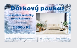 Dárkový poukaz na čištění sedačky nebo koberce