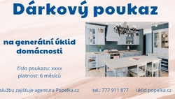 Dárkový poukaz na úklid domácnosti v hodnotě 12000 ,- Kč