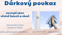 Dárkový poukaz na mytí oken  v hodnotě 6000 ,- Kč