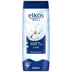 Sprchový gel pro ženy - Elkos vůně Soft & Care (tmavě modrá) jemná péče s výtažkem z bavlny (300 ml)