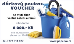 Dárkový poukaz na mytí oken  v hodnotě 8000 ,- Kč