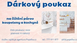 Dárkový poukaz na čištění párou v hodnotě 3000,- Kč