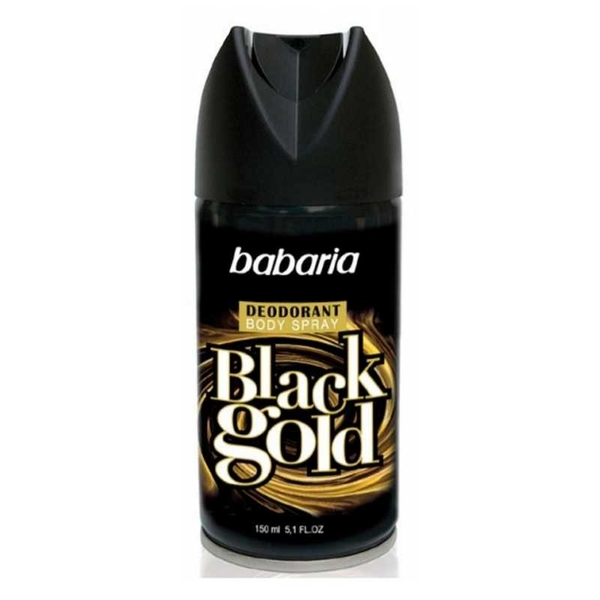 Babaria tělový deodorant spray Black Gold pro muže (150 ml) - DTM
