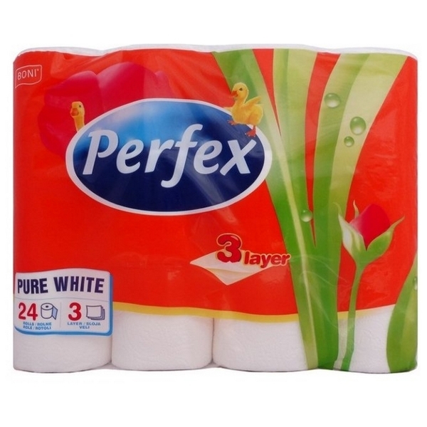 Toaletní papír Perfex Plus, 3 vrstvy - 24 ks