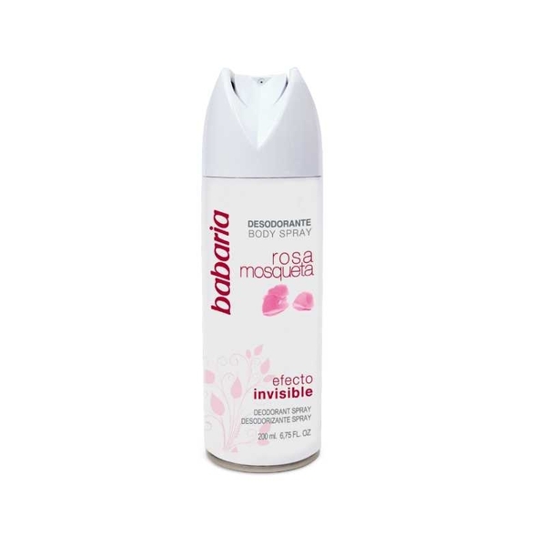 Babaria deodorant sprej Invisible s růží šípkovou (200 ml) - DMT