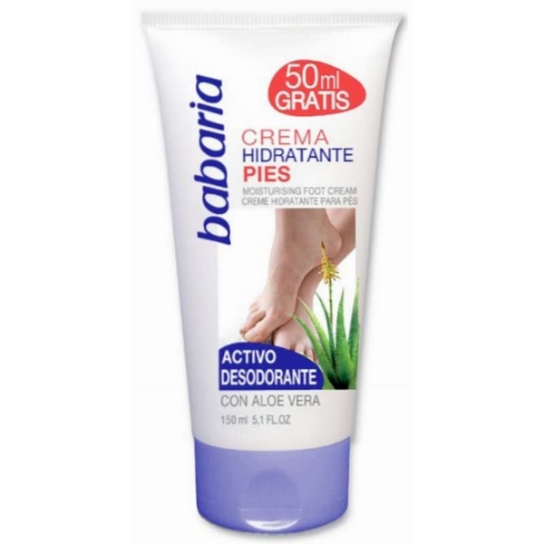 Babaria hydratační krém na nohy s aktivním deodorantem a aloe vera (150 ml) - DMT